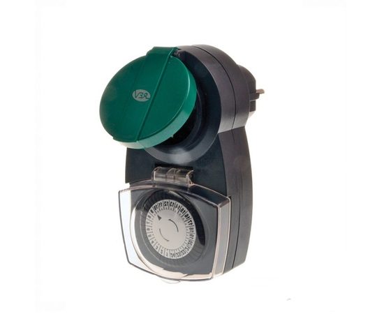 Таймер PRAKTIK механический суточный IP44 с принудительным включением и отключением на 24 часа с интрвалом 30 минут