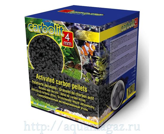 Наполнитель уголь Carbolit 4мм 400гр для морских и пресноводных аквариумов