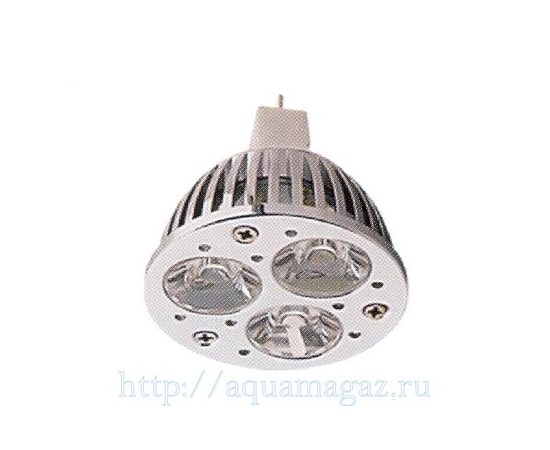 Лампа LED aquasunspot 3 16000К цоколь MR16, 12Вольт/3 Ватт