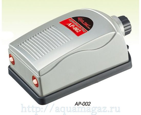 Компрессор СИЛОНГ AP-002, двухканальный, 5Вт, 2х2,5л/мин с регулятором