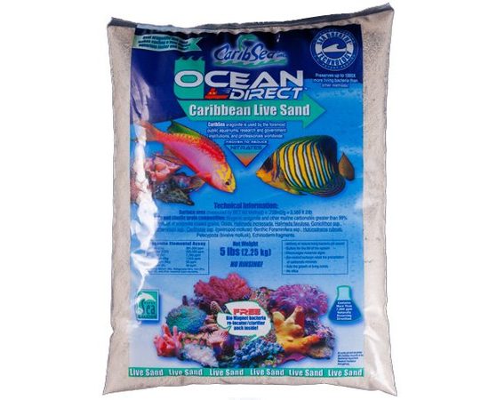 Грунт Carib Sea Ocean Direct Oolite живой оолитовый Песок 0,1-0,7мм 2,27 кг