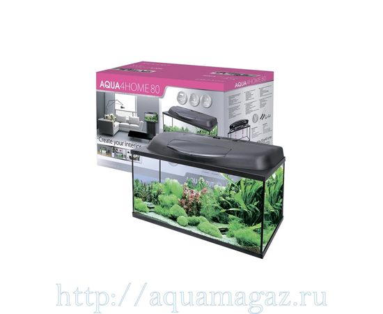 Аквариум AQUA4HOME 80, 102л, дуговой  80х35х40 см