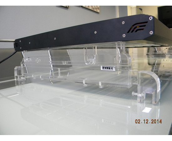 Держатель акриловый (комплект) для светильников CL и CLL (4-х ламповые) для установки на отбортовку аквариума