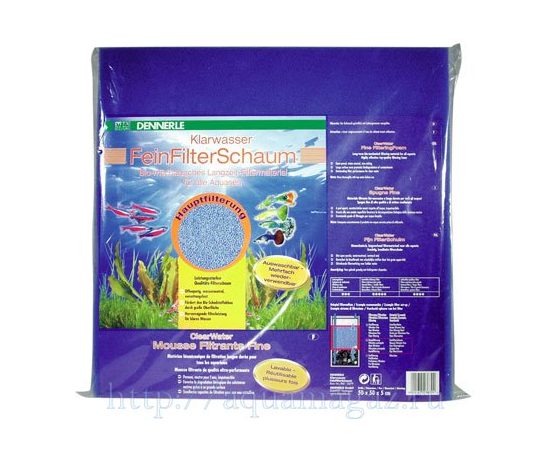 Фильтрующий материал Dennerle FeinFilterSchaum в виде мелкопористой губки 50х50х5 см