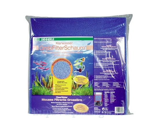 Фильтрующий материал Dennerle GrobFilterSchaum в виде крупнопористой губки 50х50х5 см