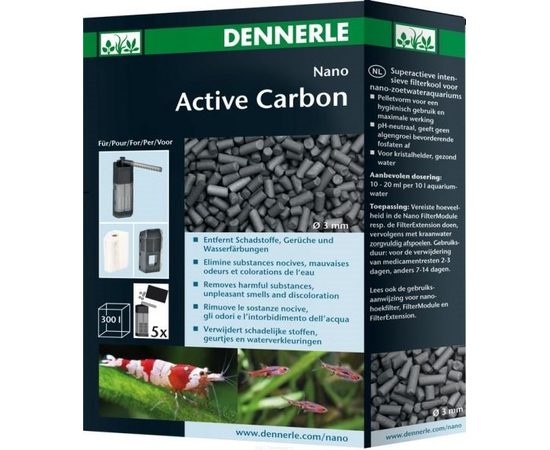 Супер активный активированный уголь для интенсивной фильтрации в нано-аквариумах с пресной водой Dennerle Nano Active Carbon