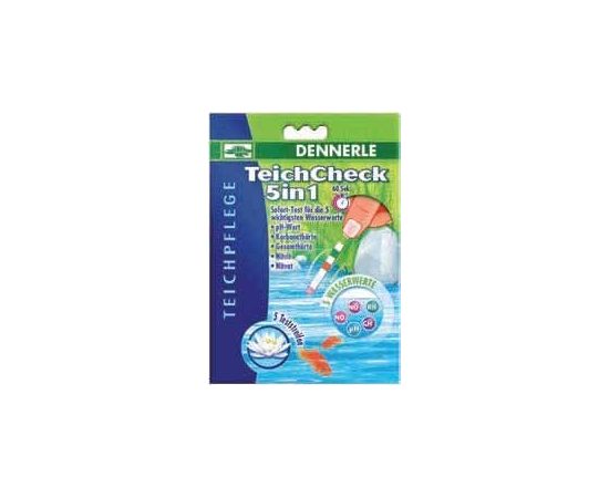 Мгновенный тест для определения 5-ти важнейших параметров воды в садовом пруду Dennerle Pond Check 5in1