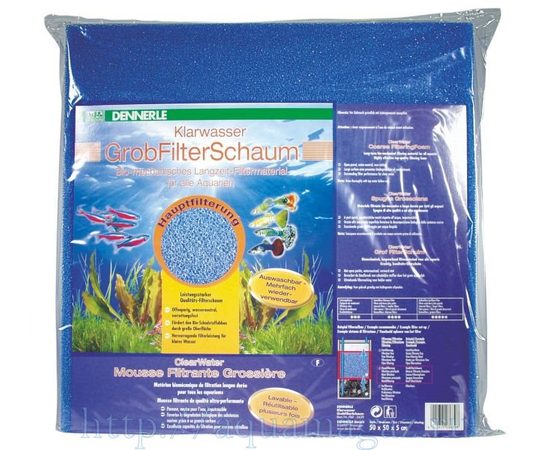 Фильтрующий материал Dennerle GrobFilterSchaum в виде крупнопористой губки 50х50х5 см