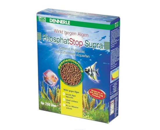 Наполнитель специальной фильтрации Dennerle PhosphatStop Supra для удаления фосфатов из аквариумов с пресной водой, 300 г.