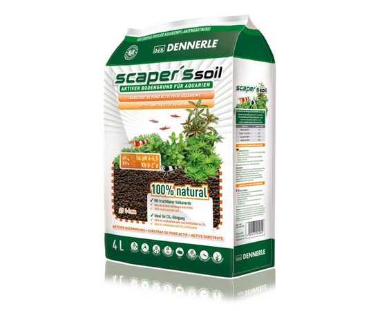 Dennerle Scaper‘s Soil - Питательный грунт для растительных аквариумов, зерно 1-4 мм, 4 л