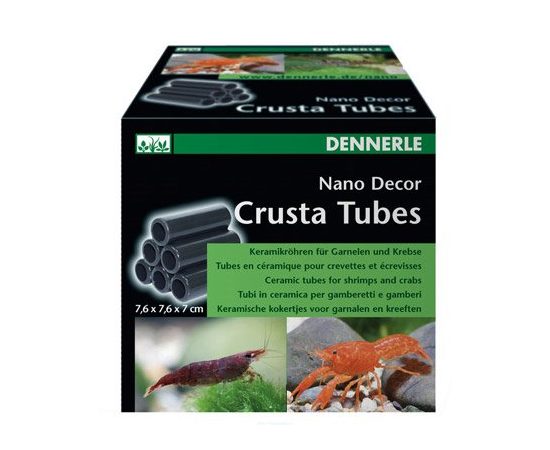 Декоративный элемент для нано-аквариумов Dennerle Nano Decor Crusta Tubes, 6 больших керамических трубок для креветок и раков