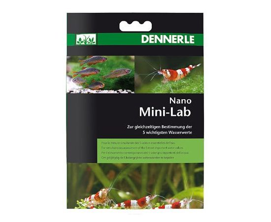 Минилаборатория  для тестирования 5-ти показателей пресной аквариумной воды в нано-аквариумах Dennerle Nano MiniLab