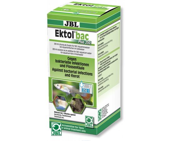 Препарат против бактериальных инфекций JBL Ektol bac Plus 250, 100 мл