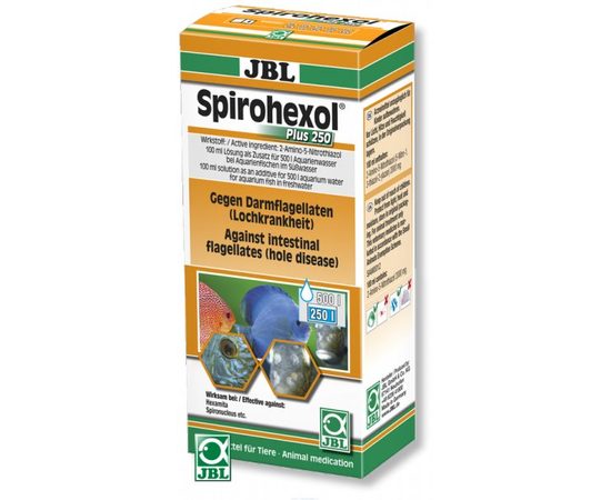 Препарат против жгутиконосцев, 100 мл на 500 л воды JBL Spirohexol Plus 250, 100 мл Препарат против жгутиконосцев, 100 мл на 500 л воды JBL Spirohexol Plus 250, 100 мл