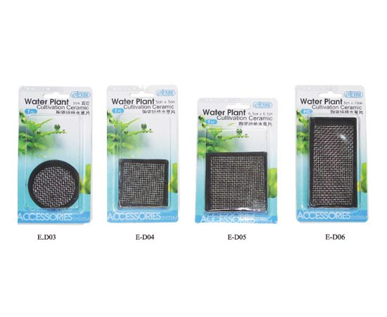 Керамическая площадка с сеткой из нержавеющей  стали для культивации растений  - диаметром 5см