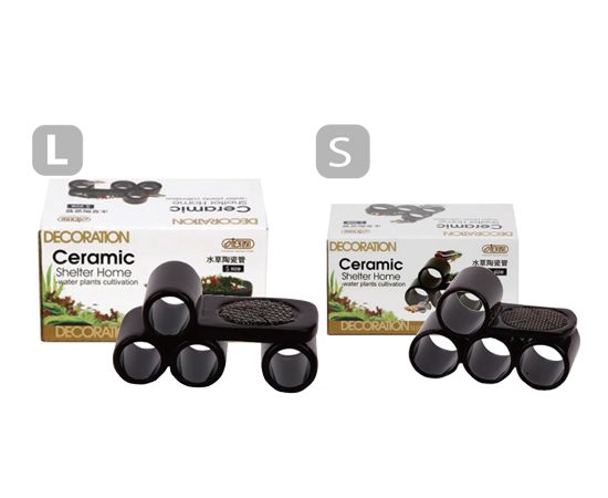 Керамическая площадка с сеткой из нержавеющей  стали для культивации растений и укрытие для рыб и креветок L