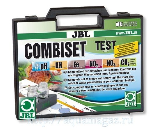 Набор из 5 тестов для измерения наиболее важных показателей воды в растительных аквариумах JBL Test Combi Set Plus Fe