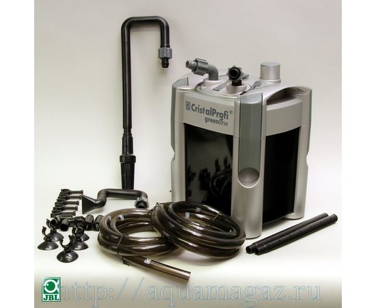 Экономичный внешний фильтр для аквариумов от 40 до 120 литров, до 80 см. длиной, 450 л/ч, с наполнителями и аксессуарами JBL Cri