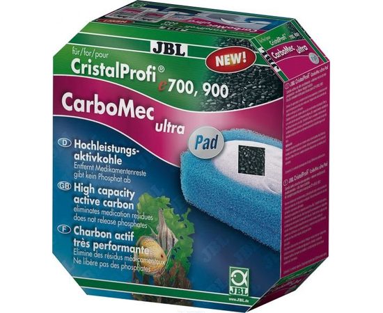 Сверхактивный активированный уголь в форме гранул для фильтров CristalProfi е JBL CarboMec ultra Pad CP e1500