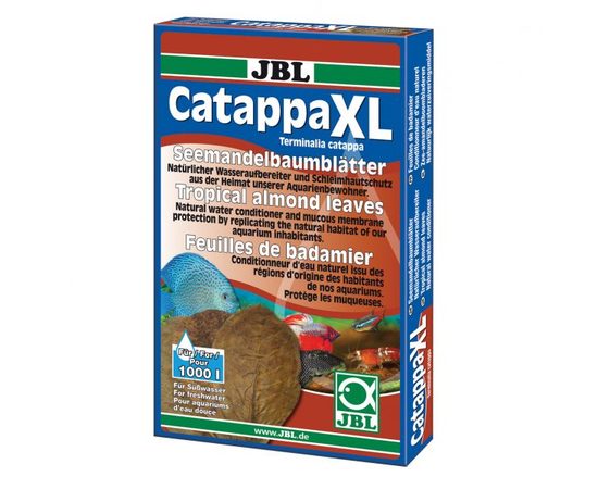 Листья тропического миндального дерева размером до 24 см JBL Catappa XL, 10 шт.