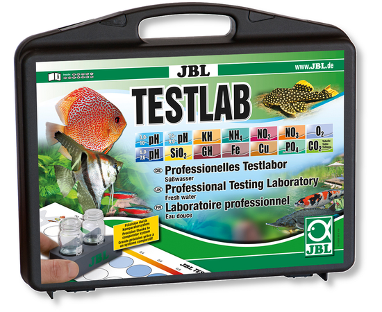 Водонепроницаемый пластиковый чемодан, содержащий набор из 9-ти тестов для всестороннего анализа качества пресной воды JBL Testl