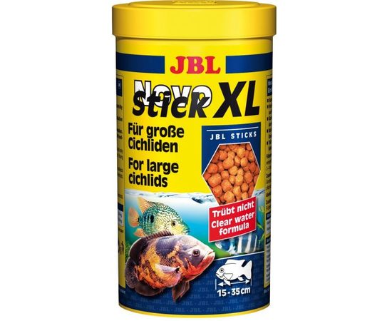 JBL NovoStick XL - Корм для крупных цихлид в форме палочек, 1000 мл. 400 г.