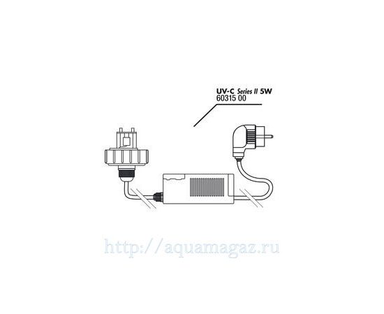 Крышка корпуса с цоколем лампы в комплекте с блоком питания для UV-C стерилизатора JBL lid+electronic ballast, 9 Вт