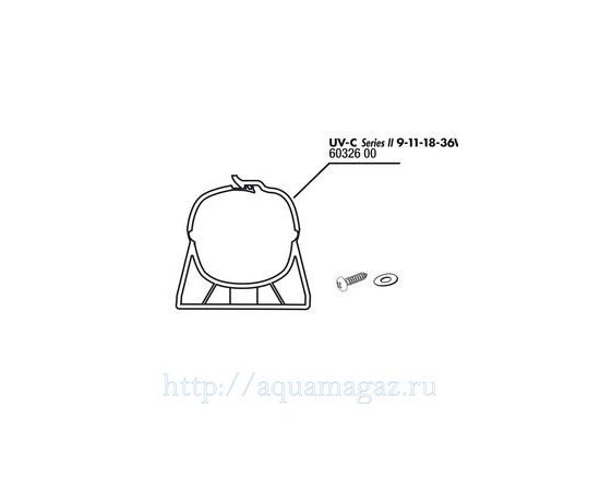 Клипса в комплекте с винтом для крепления к стене UV-C стерилизаторов JBL clips + screws, 9-36 Вт