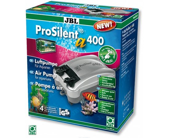 Сверхтихий двухканальный компрессор 400 л/ч для аквариумов 200-600 литров JBL ProSilent a400