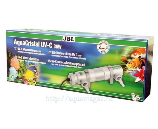 Ультрафиолетовый стерилизатор воды для аквариумов с пресной и морской водой и прудов JBL  JBL AquaCristal UV-C SERIES II 36 Вт