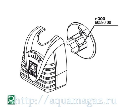 Передняя крышка с регулятором для помпы ProFlow t300 JBL Front cover with regulator ProFlow t300