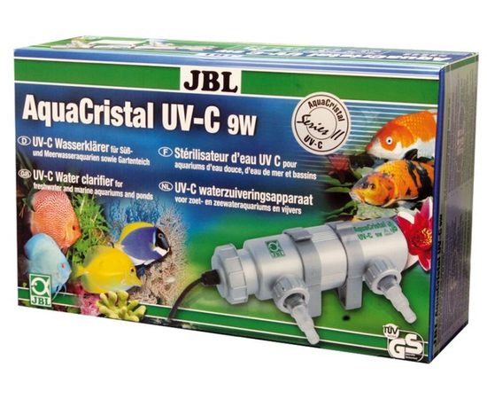 Ультрафиолетовый стерилизатор воды для аквариумов с пресной и морской водой и прудов JBL  JBL AquaCristal UV-C SERIES II 9 Вт