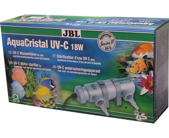 Ультрафиолетовый стерилизатор воды для аквариумов с пресной и морской водой и прудов JBL  JBL AquaCristal UV-C SERIES II 18 Вт