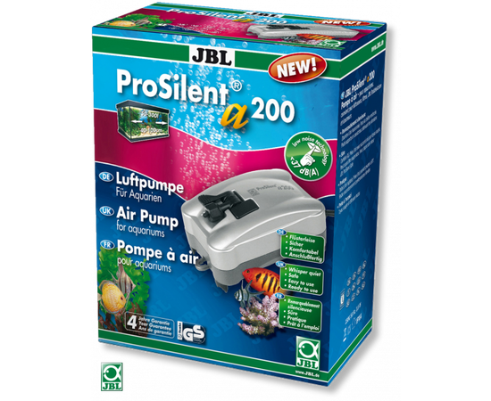 Сверхтихий компрессор 200 л/ч для аквариумов 50-300 литров JBL ProSilent a200