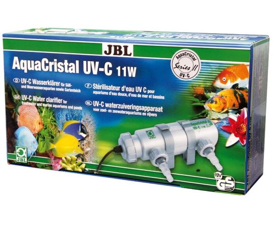 Ультрафиолетовый стерилизатор воды для аквариумов с пресной и морской водой и прудов JBL  JBL AquaCristal UV-C SERIES II 11 Вт