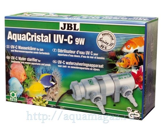 Ультрафиолетовый стерилизатор воды для аквариумов с пресной и морской водой и прудов JBL  JBL AquaCristal UV-C SERIES II 9 Вт