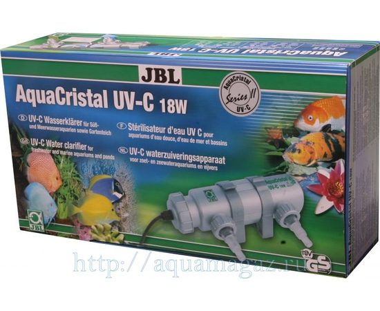 Ультрафиолетовый стерилизатор воды для аквариумов с пресной и морской водой и прудов JBL  JBL AquaCristal UV-C SERIES II 18 Вт