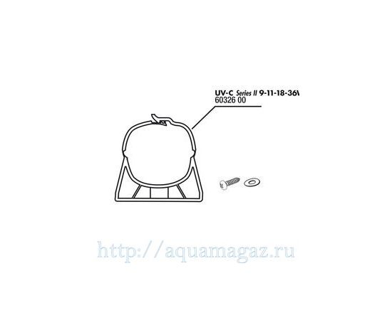 Клипса в комплекте с винтом для крепления к стене UV-C стерилизаторов JBL clips + screws, 9-36 Вт