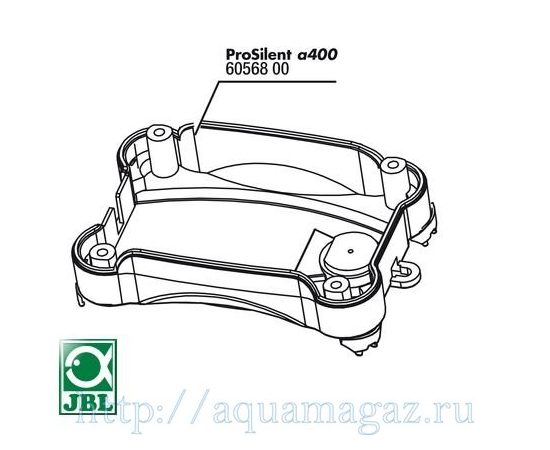 Нижняя часть корпуса компрессора ProSilent a400 с ножками JBL PS a400 casing bottom Нижняя часть корпуса компрессора ProSilent a400 с ножками JBL PS a400 casing bottom