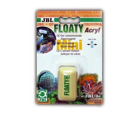 Плавающий магнитный скребок для акрила и стекла толщиной до 4 мм. JBL Floaty Mini Acryl + Glas
