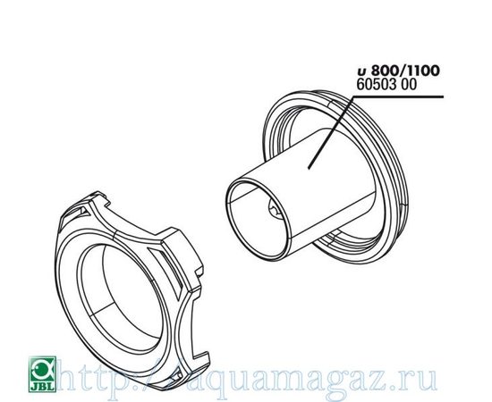 Крышка ротора и коннектор шланга для помпы ProFlow u2000 JBL Cover + hose connection ProFlow u2000
